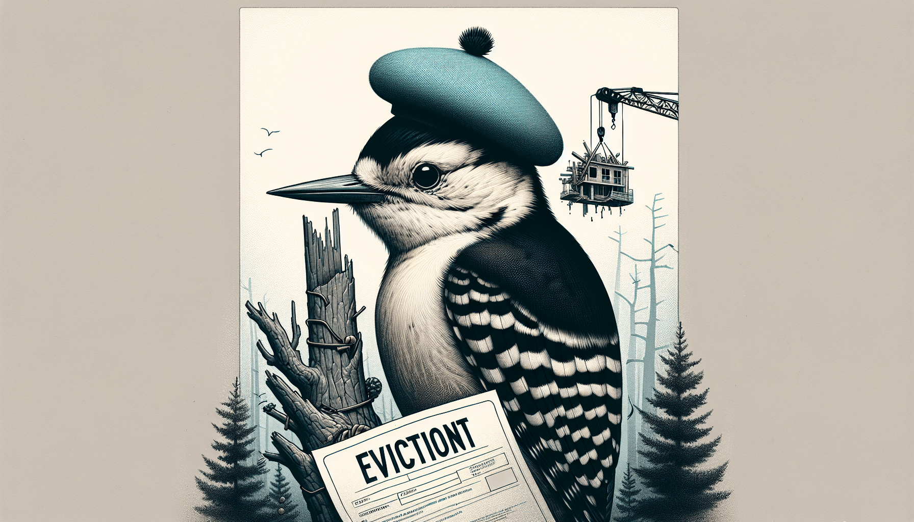 Umeå kommun utmanar naturen i konceptuellt performanceverk – hackspetten reducerad till statist