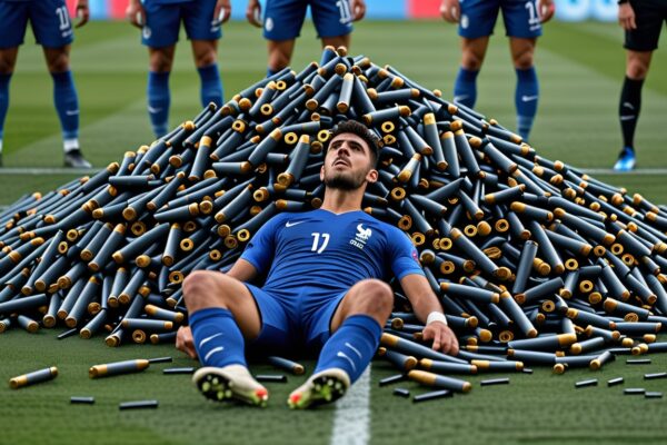 Frankrike utvisas från turneringen efter att stjärna missbrukat sin skjutkvot – domaren blåste av matchen