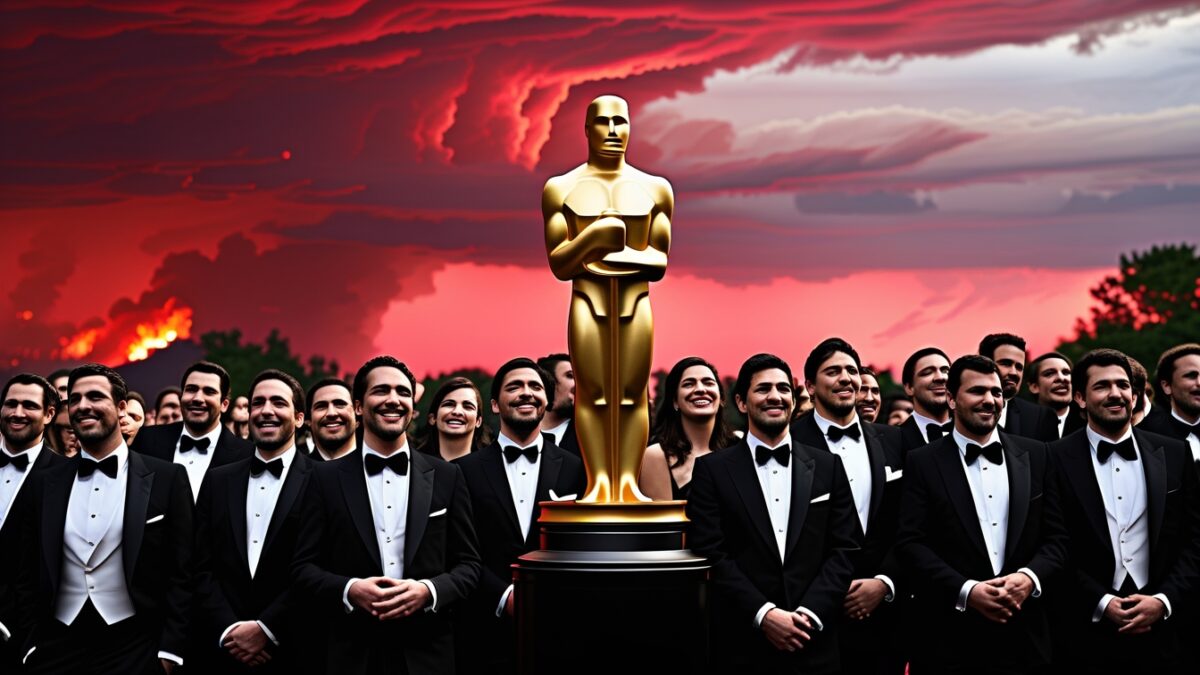 Medan världen brinner bär Hollywood sin statyett med upprätt huvud