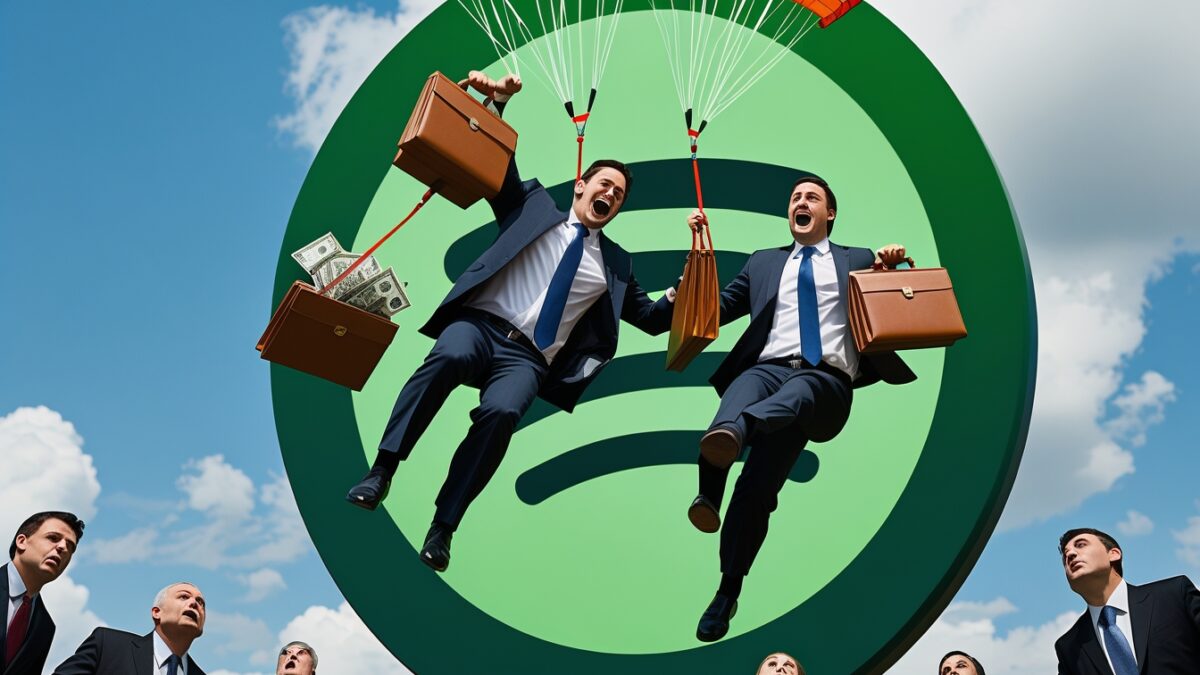 Spotifys nya chefer säljer aktier för en halv miljard – experter varnar för total ekonomisk kollaps