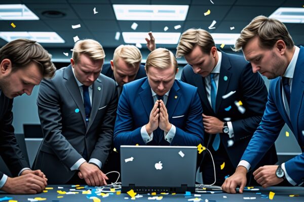 Liberalerna omvalde sin ledare i demokratisk process som krävde tre omstarter, två IT-tekniker och en bön