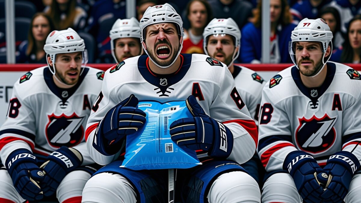 Hockeyspjärn opererad i pungen efter stenhårt slagskott – avslöjar skadan för första gången