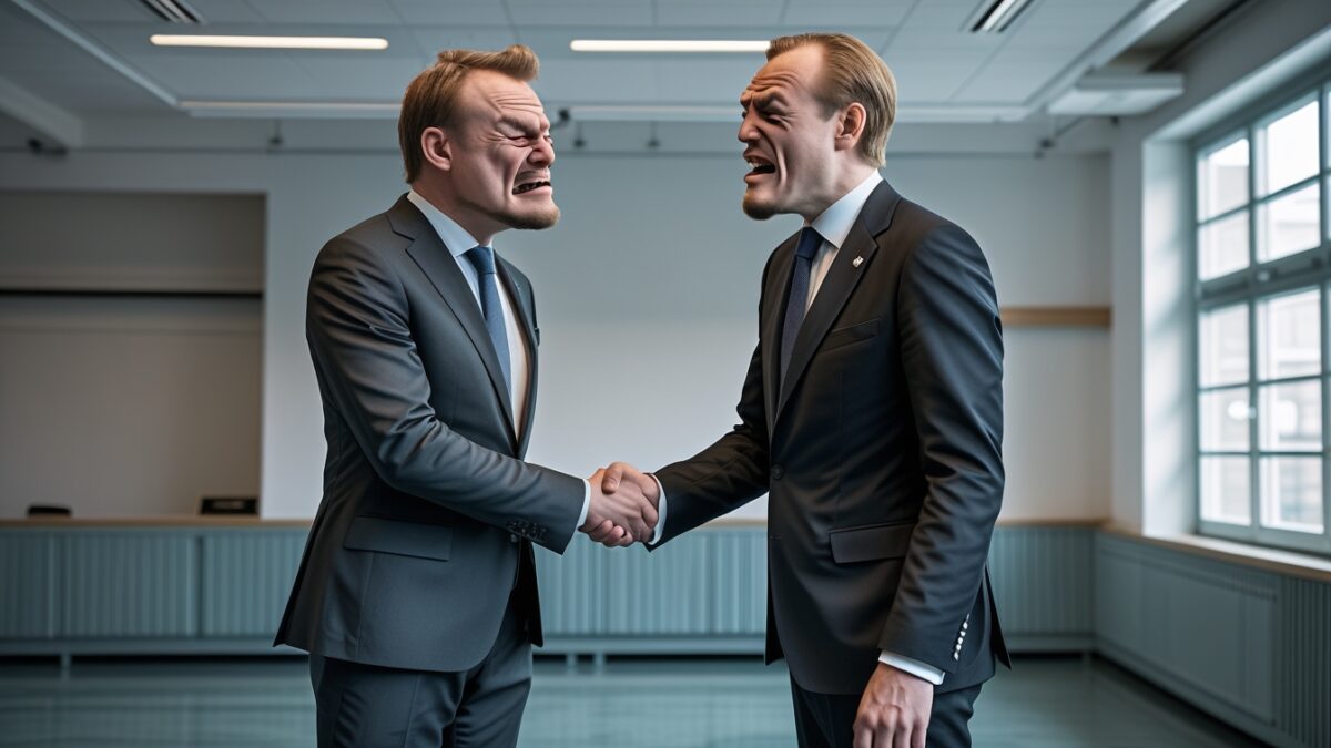 Liberaler och Sverigedemokrater beseglar historisk allians – kramar strängt förbjudna