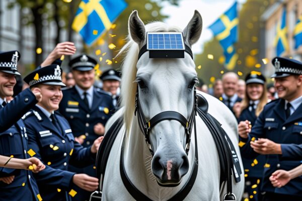 Polisen firar mångfald med vit häst – klimatavtrycket firas inte lika högt
