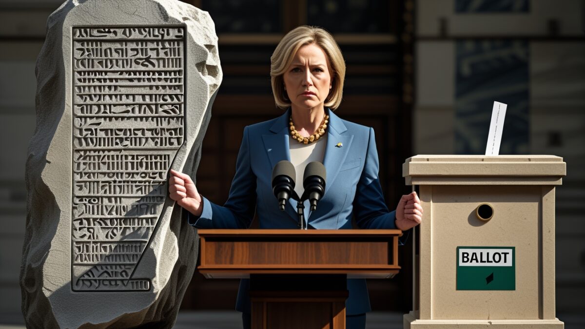 Gud och staten tackar för tjänsterna, men ber dig vänligen sätta dig ner