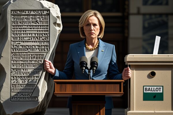 Gud och staten tackar för tjänsterna, men ber dig vänligen sätta dig ner