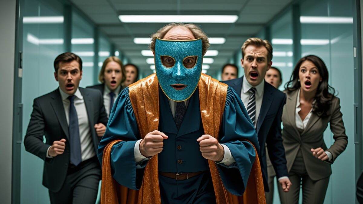 Semiotisk kollaps: Maskens avslöjande undergräver hela den postmoderna identitetsdiskursen