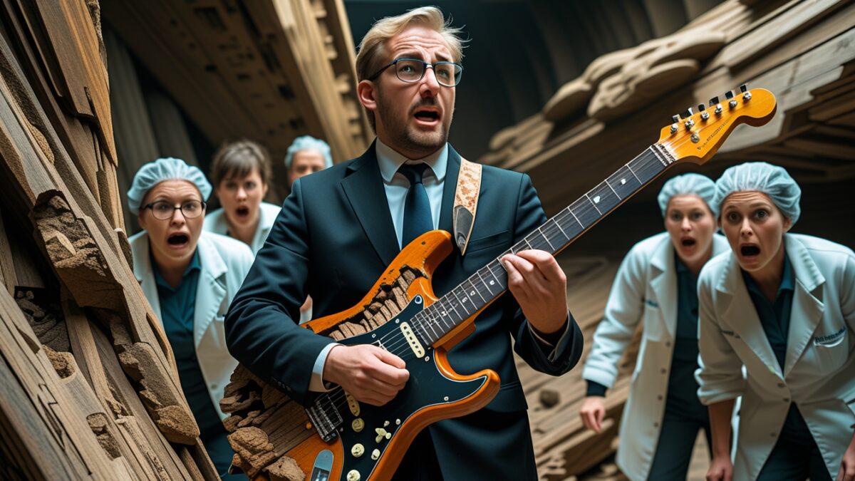 Rockgitarr tillverkad av vrak från 1600-talet väcker frågor om kulturarvets kommersialisering