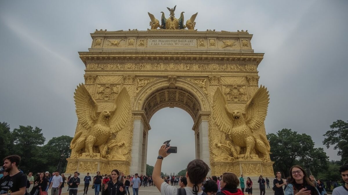 USA bygger triumfbåge med örnar och lejon – experter ser inga varningssignaler alls