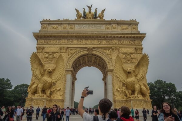 USA bygger triumfbåge med örnar och lejon – experter ser inga varningssignaler alls