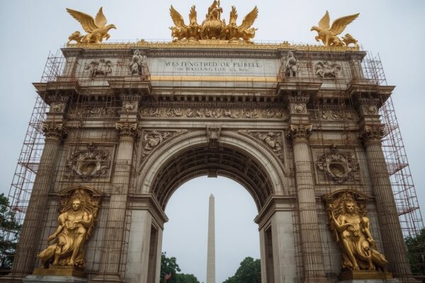USA beställer triumfbåge med örnar och lejon – experter bekräftar att det är precis vad demokratin behöver