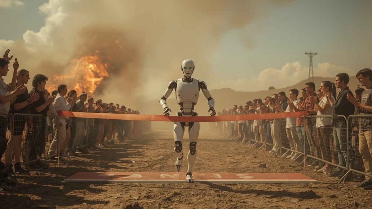 Kinesisk robot krossar halvmaratonrekord — forskare hoppas att den kan springa ifrån klimatkrisen också