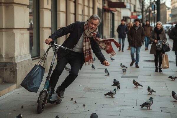Dan Ekborg pionjär inom multimodalt bråk – kombinerar elsparkcykelkrock med verbala påhopp