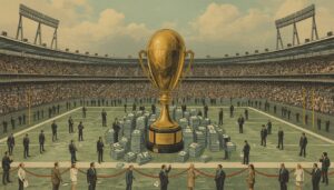 Det Heliga Världsmästerskapet Förvandlas Till Kapitalismens Vulgäraste Triumf