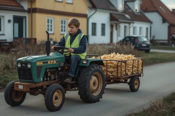 Äntligen: Vännäs kommun löser arbetskraftsbristen med epa-traktorer och fryst pommes