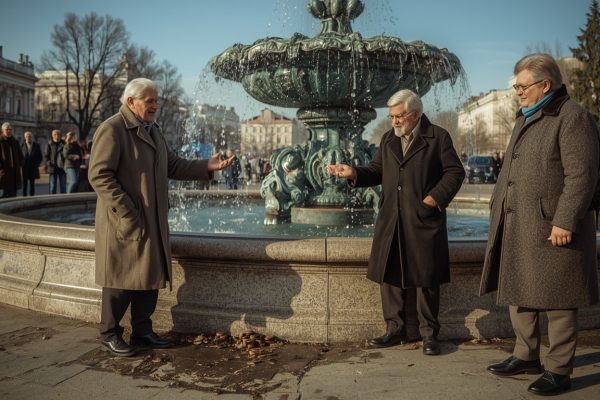 Grattis, Tjuvasjien! Era pensionärer får äntligen betala för Mariupols nya fontäner