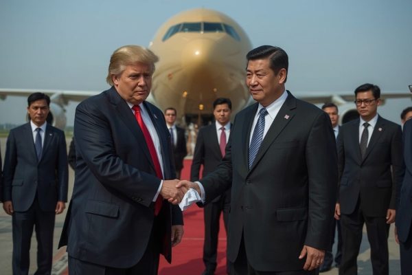 Trump landar i Kina, Kina ber om kvitto