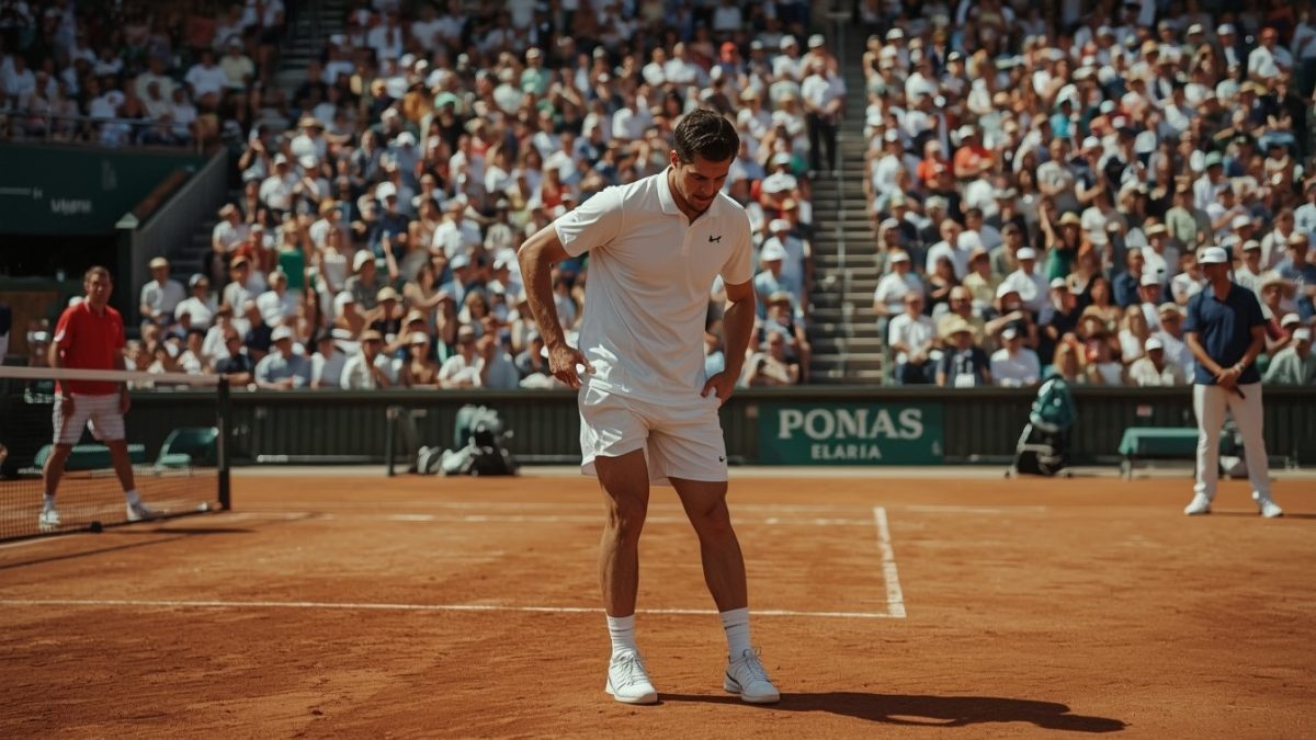 Tennisspelare tar av shortsen – historiskt avbytarbyte