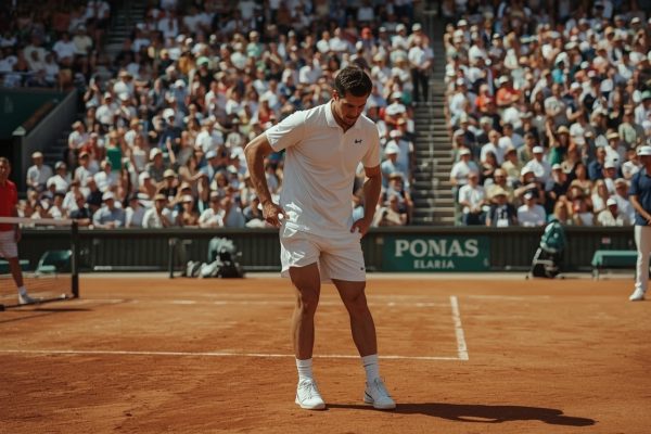 Tennisspelare tar av shortsen – historiskt avbytarbyte